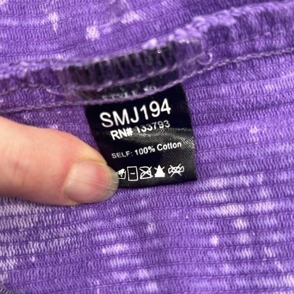 POL High-Low Relaxed Fit Corduroy Button Down Jacket Royal Purple - Picture 11 of 13